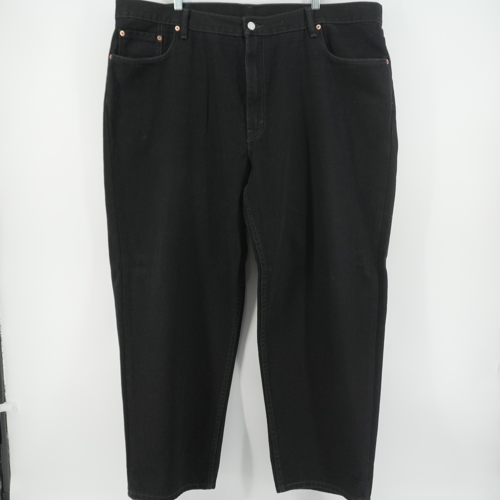 Levis 560 Comfort Fit Jeans Mens 44x30 Black Relaxed Tapered Denim 01560-0260